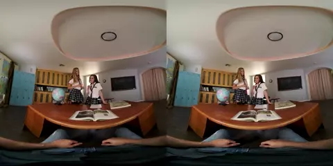 Threesome College Girls VR