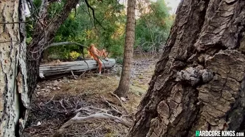 Hot ass blonde POV fucking in woods