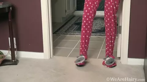 Vanessa Bush slides off her pajamas to have fun