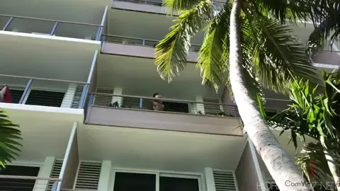 He caught me on the balcony