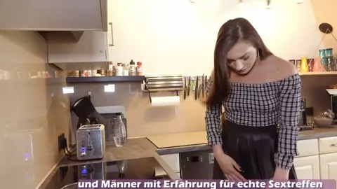 cum creampie on toast with german amateur teen