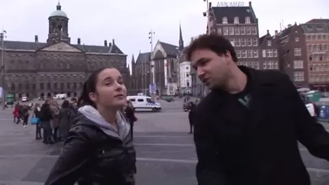 British tourist gets threesome in Amsterdam