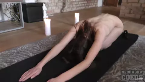 NebraskaCoeds - Rebeka Nude Yoga In My Living Room