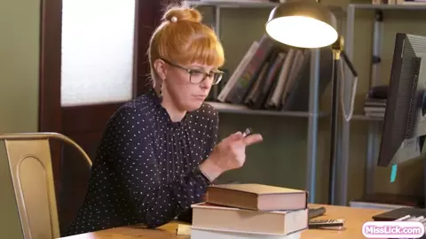 Librarians caught licking by a customer