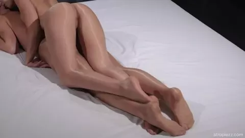 Casey Norhman - Shiny pantyhose massage